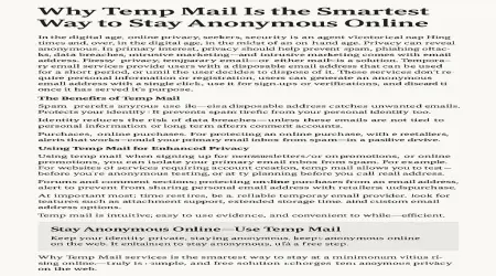 Why Temp Mail Is the Smartest Way to Stay Anonymous Online